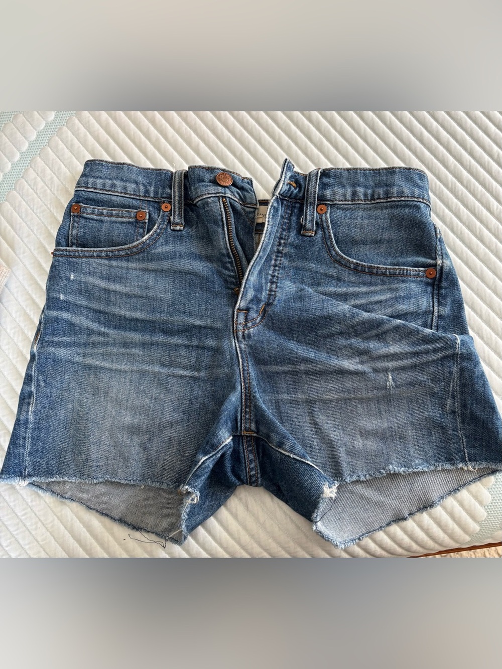 Madewell Light Blue Denim Jeans with Tan Stitching